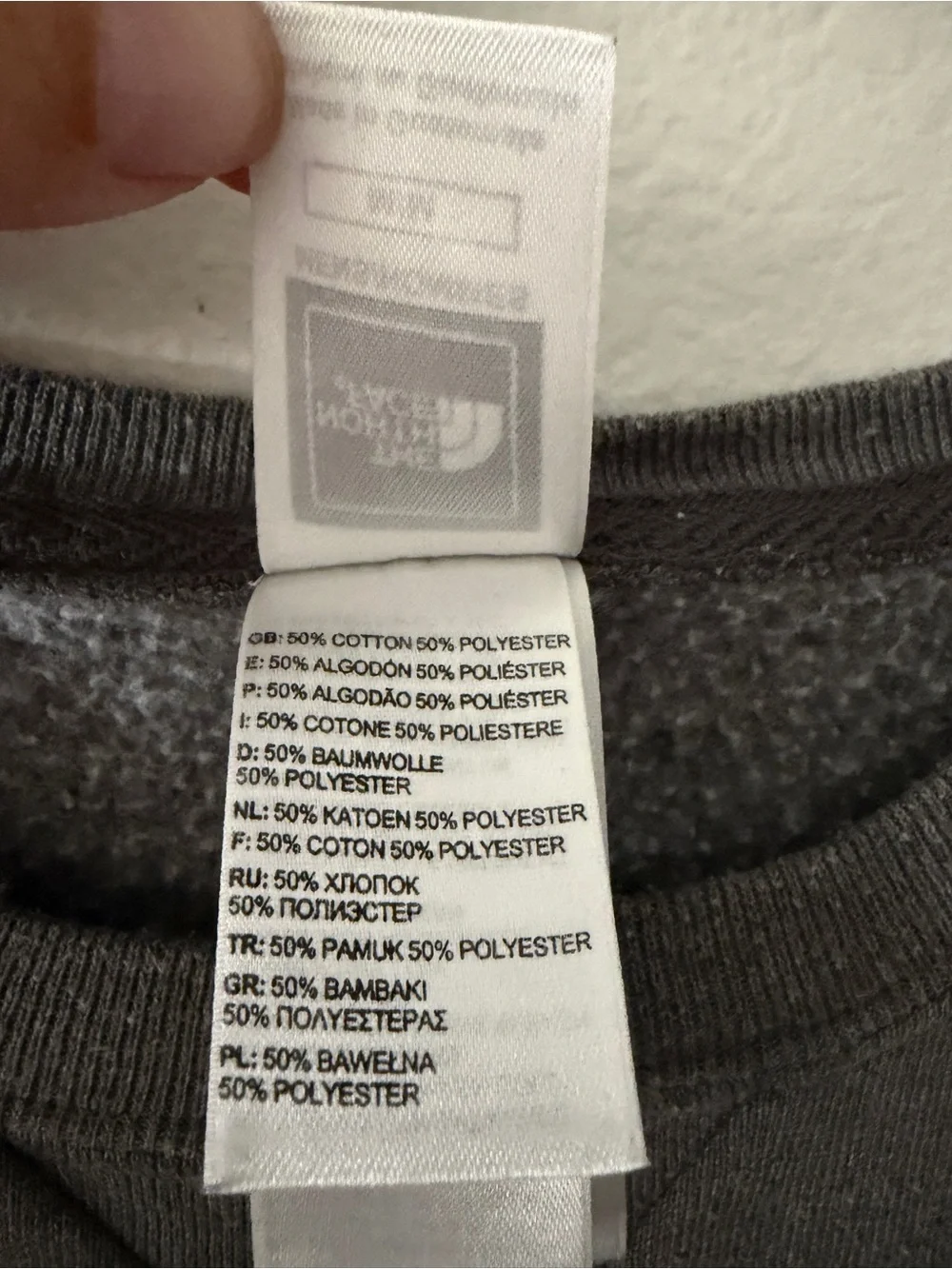 The North Face 1968 Crewneck Sweatshirt Men’s Medium Gray Yellow Logo Fleece